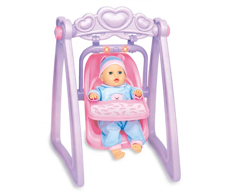 indoor swing doll electric cradle toys baby with light sound