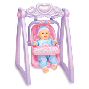 indoor swing doll electric cradle toys baby with light sound