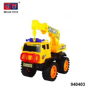 cheap price simulation sliding plastic toy crane truck