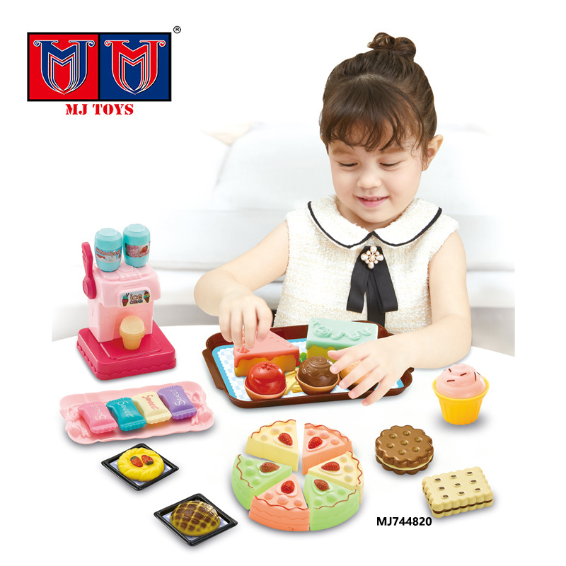 93 Pcs Child Fast Foods Toy Interactive Game Realistic Play Food Set Kitchen Toy Pretend Play Simulated Mier Dessert For Kid