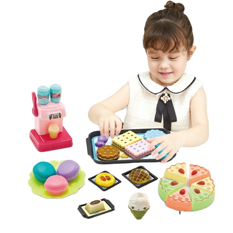 93 Pcs Child Fast Foods Toy Interactive Game Realistic Play Food Set Kitchen Toy Pretend Play Simulated Mier Dessert For Kid