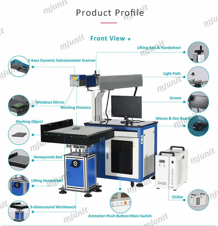 Automatic Processing Jeans Denim Photo Whisker Logo Laser Marking Machine fiber laser marking machine