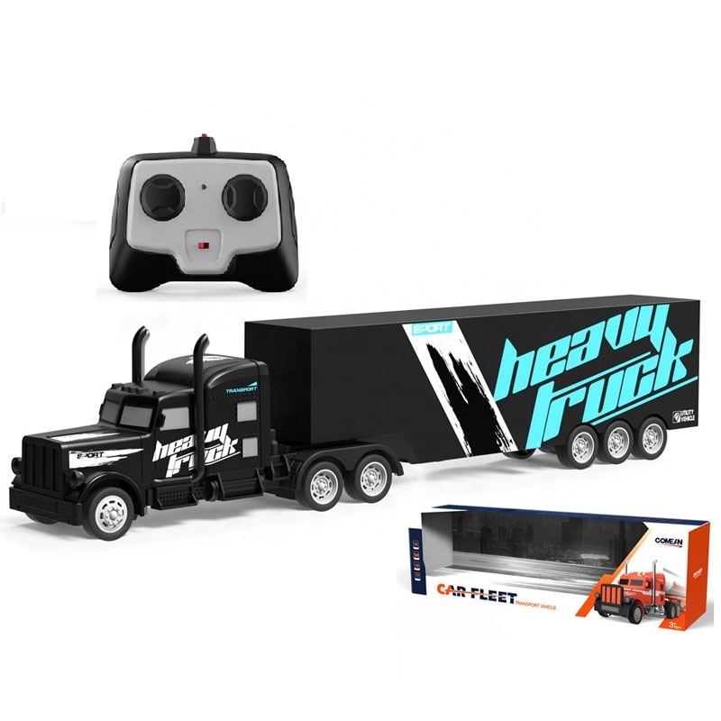 Four-Way 2.4G Tow Container Remote Control Large Detachable Trailer Semi Dump Assembly Model Metal Rc Army Truck Trailer