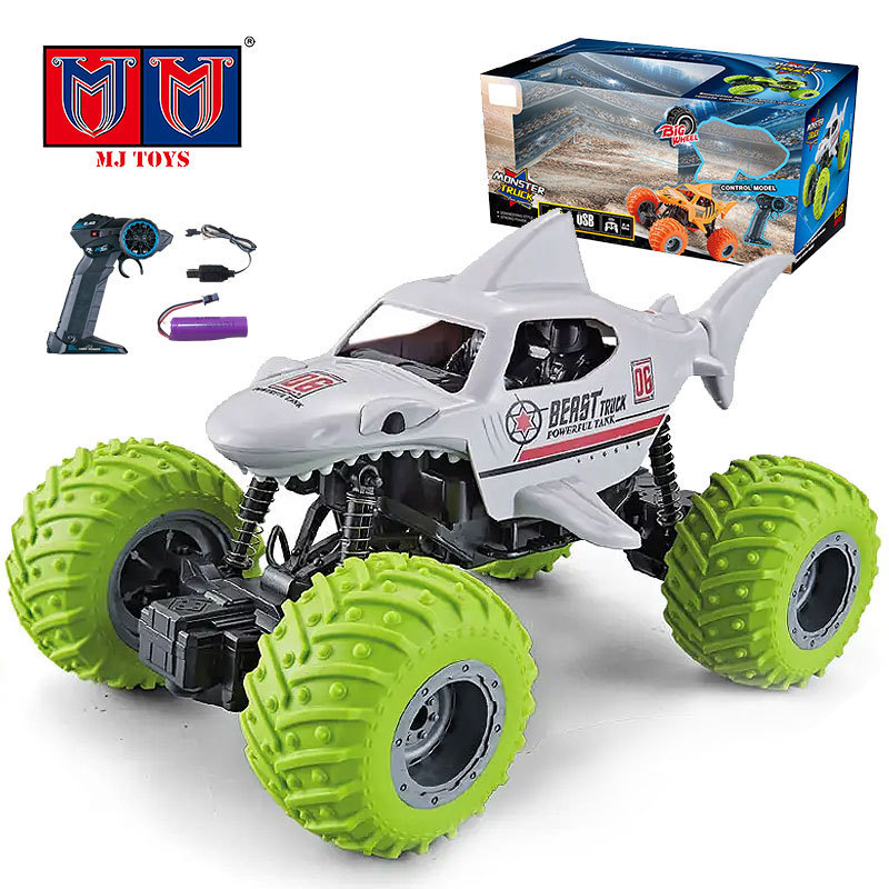 1:18 Scale 2.4G C 4 Wheels 4Wd High Speed Truck Stunt 20Km All Terrains Electric Toy Shark Off Road Rc Car