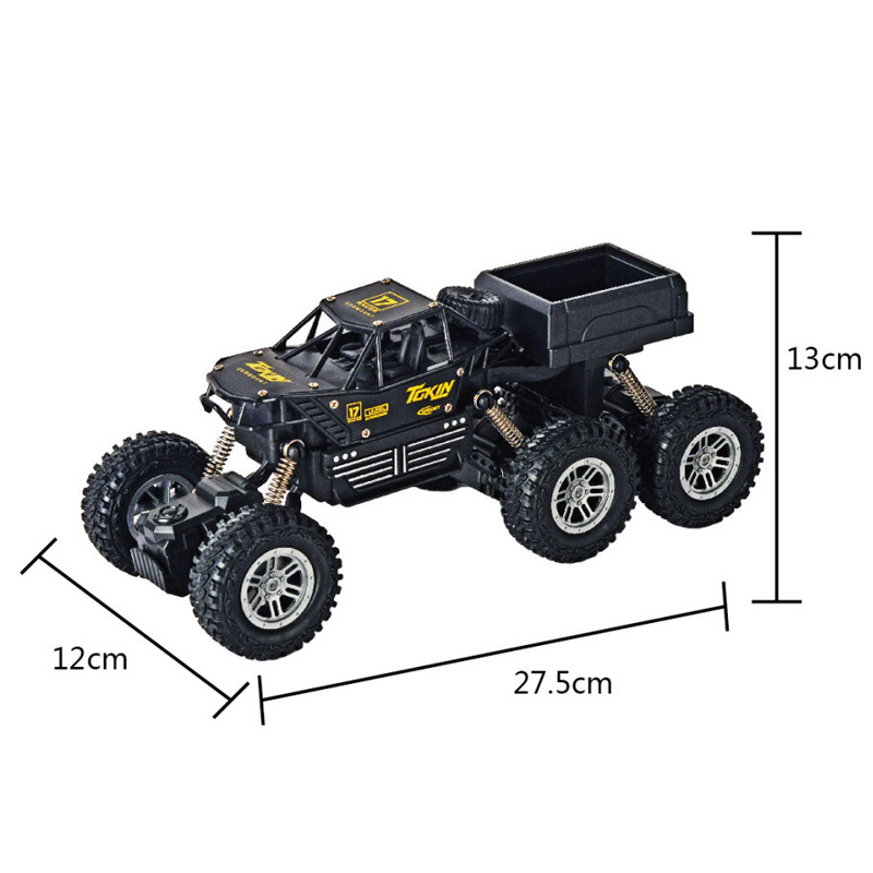 Custom 6 Wheels 4Wd 2.4g Remote Control Toy Climbing High Speed Off-Road Metal Model Car Rc Alloy Rock Crawler Truck Toys