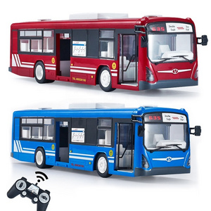 High quality school rc remote radio control car bus toy for kids children with 2.4G and sound plastic electric