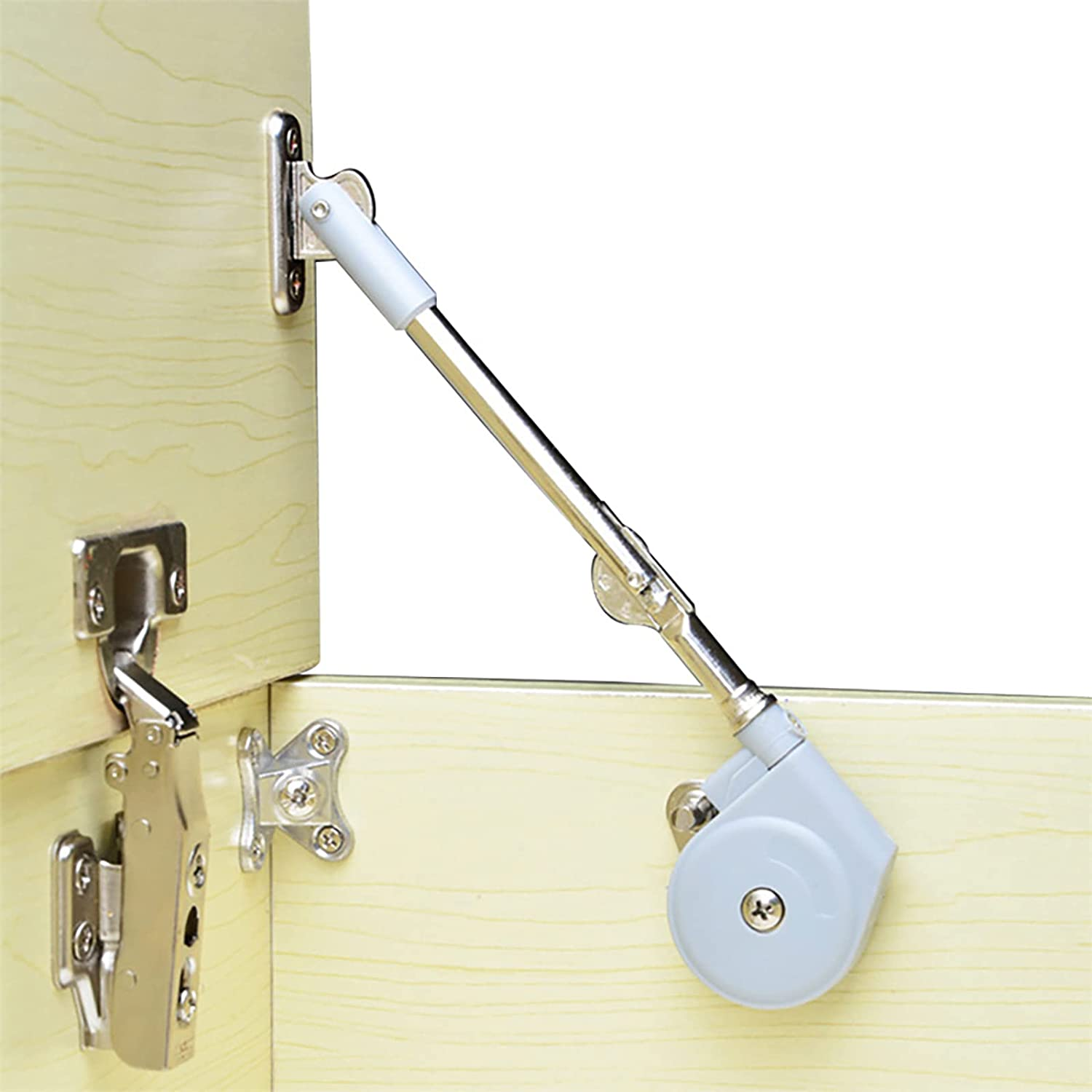 Heavy Lid Support Hinges with Soft Close, Zinc Alloy Hydraulic Hinge Lid Stay Support for Closet, Wardrobe or Toy Box