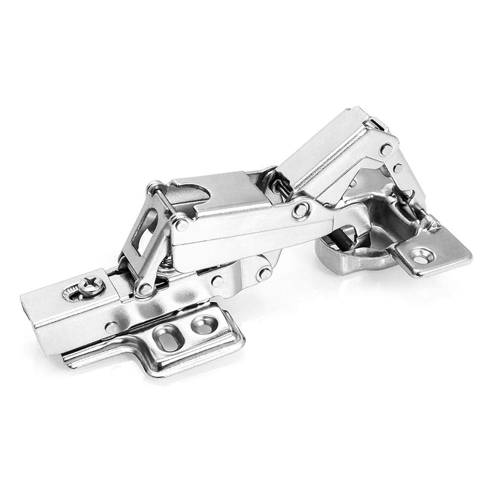 Self Closing Lazy Susan Corner Hinge Clip On 165 Angle Cabinet Hardware with Face Frame Base Plate 1 Pair