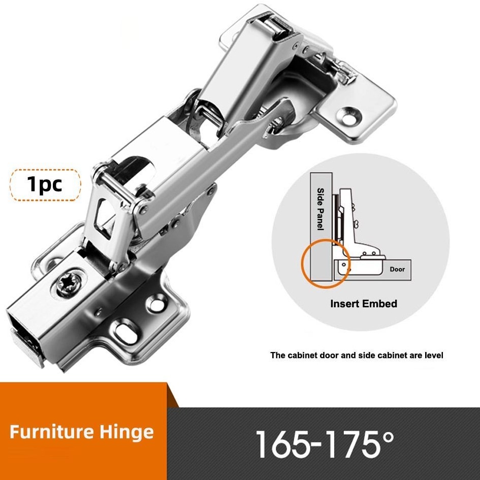 2 pack 165 Degree Lazy Susan Soft/Self Closing Frameless Full Overlay Cabinet Door Hinge with installation screws