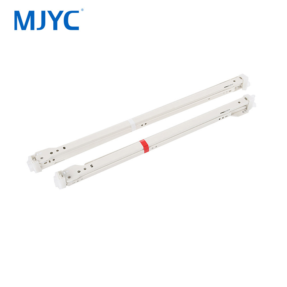 White Bottom Mount Euro Slide-14 Inch-Pair Drawer Slide Self Closing Powder Coating Fgv Furniture Drawer Metal Slide