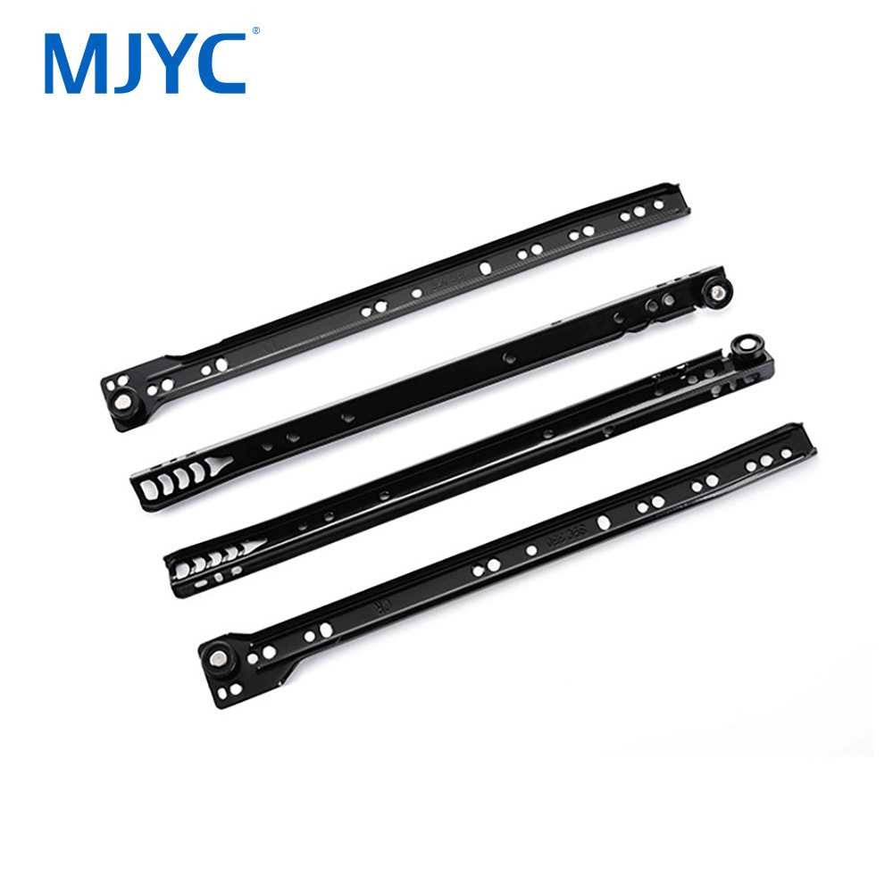 White Bottom Mount Euro Slide-14 Inch-Pair Drawer Slide Self Closing Powder Coating Fgv Furniture Drawer Metal Slide