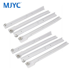 Set Of 4 Bathroom Cabinet Drawer Slides, Hardware For Replacing Drawer Tracks, With A Self-closing Design