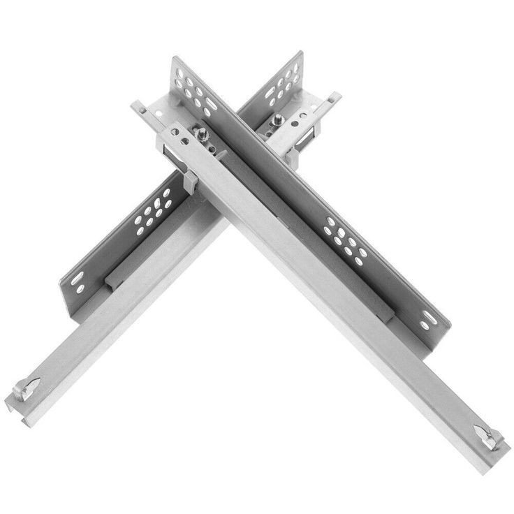 Euro Type 3 Fold Damper Hidden Telescopic Rails Soft Close Undermount Drawer Slide invisible drawer rails