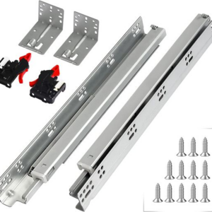 Euro Type 3 Fold Damper Hidden Telescopic Rails Soft Close Undermount Drawer Slide invisible drawer rails