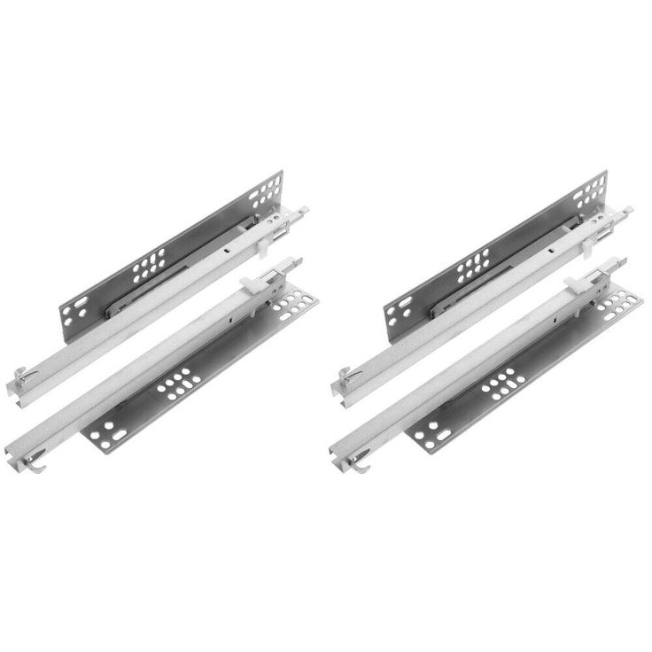 Euro Type 3 Fold Damper Hidden Telescopic Rails Soft Close Undermount Drawer Slide invisible drawer rails