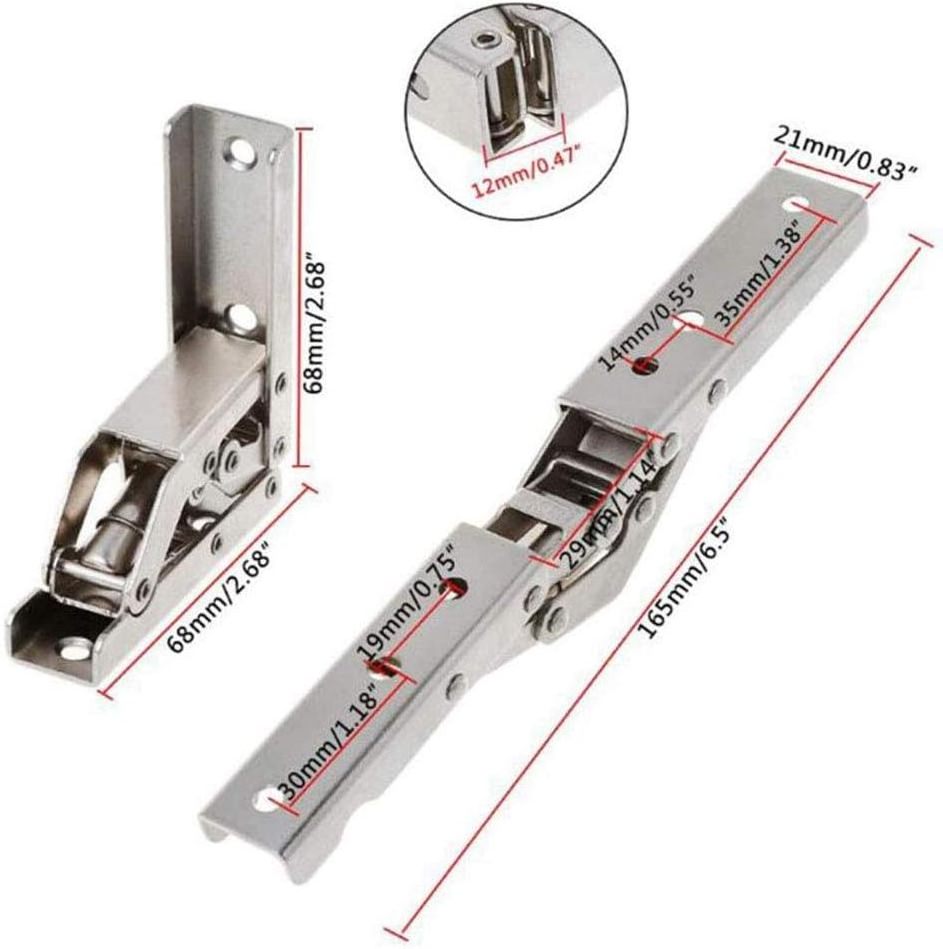 90 Degree Folding Hinge Self Locking No Punching Hinge for Kitchen Cabinet Wardrobe Folding Table Furniture Hardware