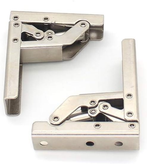 90 Degree Folding Hinge Self Locking No Punching Hinge for Kitchen Cabinet Wardrobe Folding Table Furniture Hardware