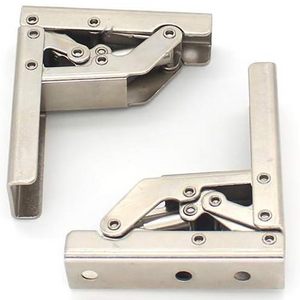 90 Degree Folding Hinge Self Locking No Punching Hinge for Kitchen Cabinet Wardrobe Folding Table Furniture Hardware