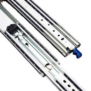 Heavy Duty Drawer Slides 18" Length, Locking Drawer Slides 500lbs Load Capacity Full Extension Drawer Slide