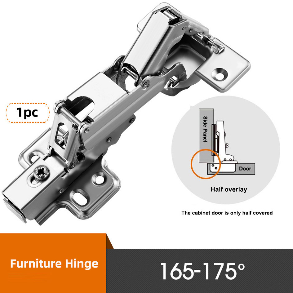 2 pack 165 Degree Lazy Susan Soft/Self Closing Frameless Full Overlay Cabinet Door Hinge with installation screws