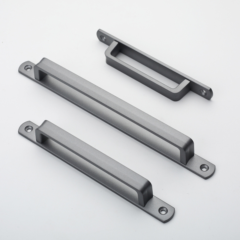 Long Pulls for Kitchen Cabinet Bedroom Drawer Door handle pull Aluminum Alloy Sliding Door Cabinet Drawer Handle Square Bar