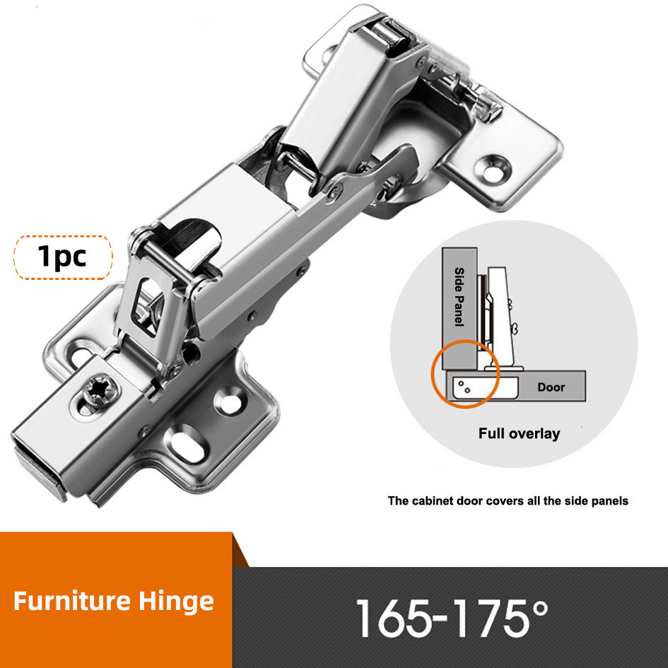 2 pack 165 Degree Lazy Susan Soft/Self Closing Frameless Full Overlay Cabinet Door Hinge with installation screws