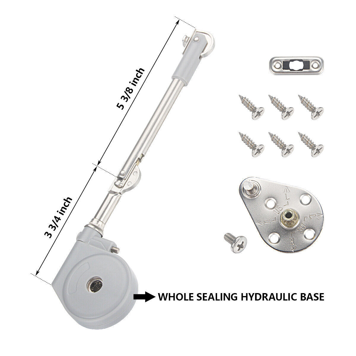 Furniture Hardware Door Closer Support Lift Up Strut Lid Support Grey Lid Stay Hinge Cushion Support Bar Cabinet Door