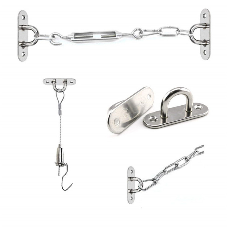 Stainless Steel 304 Heavy Duty Eye Lifting Ceiling Fan Hook or door lock hook  lock for sliding door