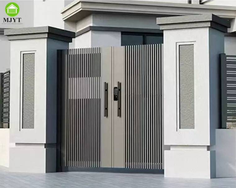 Decorative Aluminium Industrial Metal Driveway Gate, Nice Looking Swing Gate Aluminum, Easy Aluminum Gates