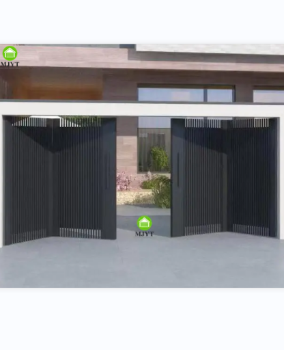 Driveway Swing Gates Factory Main Gate Design Powder Coated Double Swing Aluminum Gates Privacy And Automatic Bi-Folding Gate