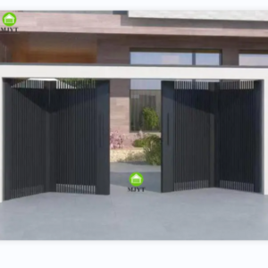 Driveway Swing Gates Factory Main Gate Design Powder Coated Double Swing Aluminum Gates Privacy And Automatic Bi-Folding Gate