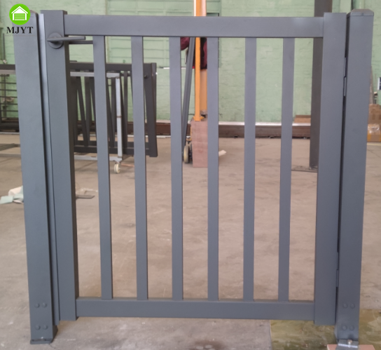 Custom Modern garden side gate Aluminum Single Swing Gate Electric Pedestrian Passageway Grille Gate