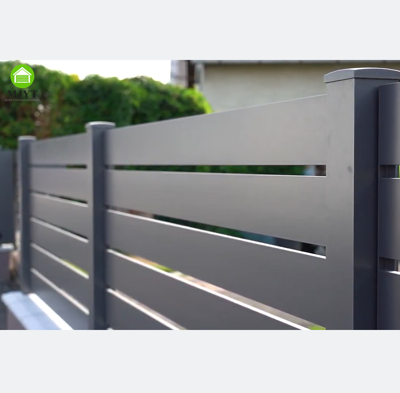 Modern garden fence panels aluminium fence system garden Aluminum Slat Fence