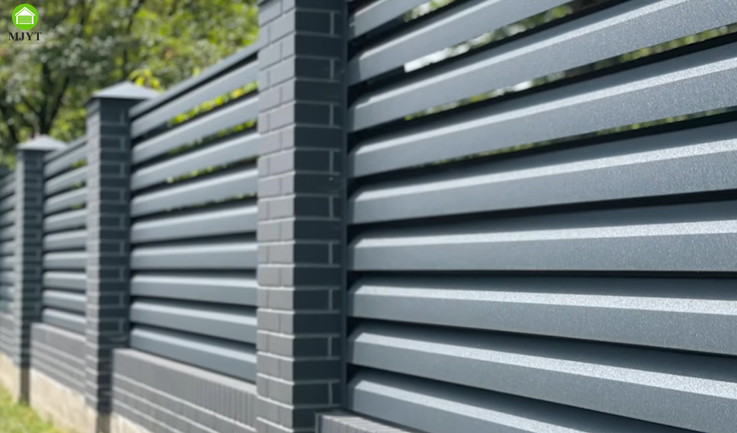 Aluminium Louver Fence Panels and Gate Aluminium Slat Fences Outdoor Decorative Garden Privacy Fence gate