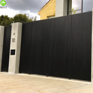 Electric Garden Palisade Fence Gate Automatic Sliding Security Driveway Gate Aluminum Turning Sliding Gate