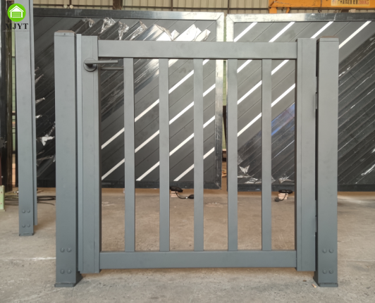 Custom Modern garden side gate Aluminum Single Swing Gate Electric Pedestrian Passageway Grille Gate