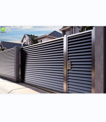 Aluminium Louver Fence Panels and Gate Aluminium Slat Fences Outdoor Decorative Garden Privacy Fence gate