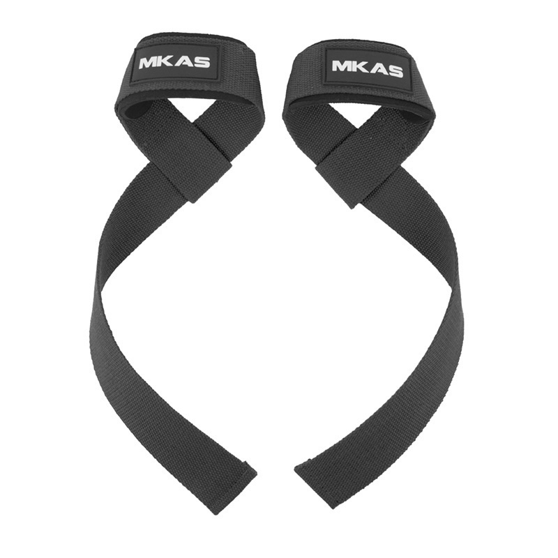 MKAS Customized Size Logo Colour Heavy Duty Fitness Gym Wrist Weight Lifting Straps Powerlifting Training Wrist Straps