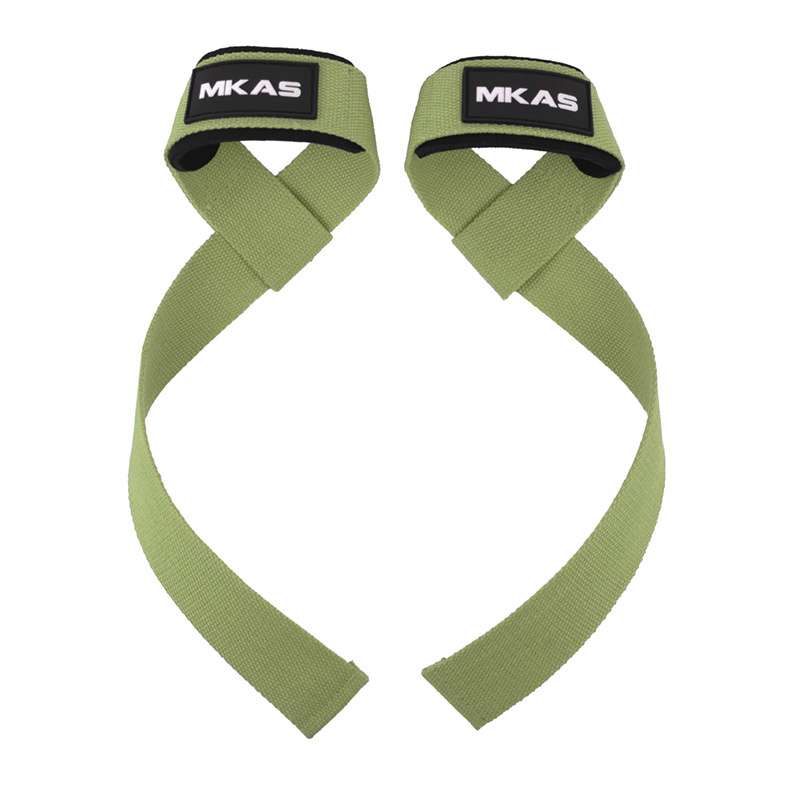 MKAS Customized Size Logo Colour Heavy Duty Fitness Gym Wrist Weight Lifting Straps Powerlifting Training Wrist Straps