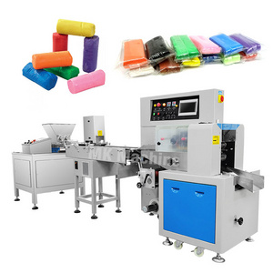 Automatic extruder packaging pillow sachet bag play dough plasticine light clay packing machine