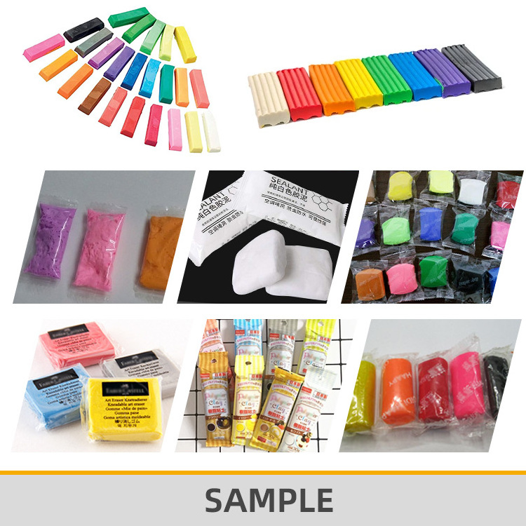 Automatic extruder packaging pillow sachet bag play dough plasticine light clay packing machine