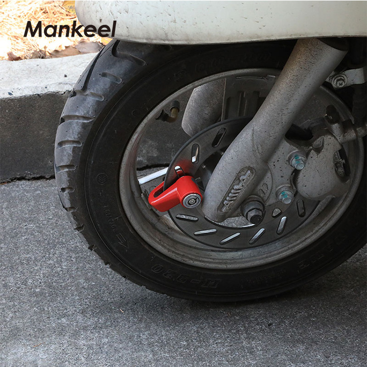 Mankeel Alarm Security Anti-theft Safety Cycle Accessories Folding Bike Bicycle Lock For Electric Bike Motorcycle With Key