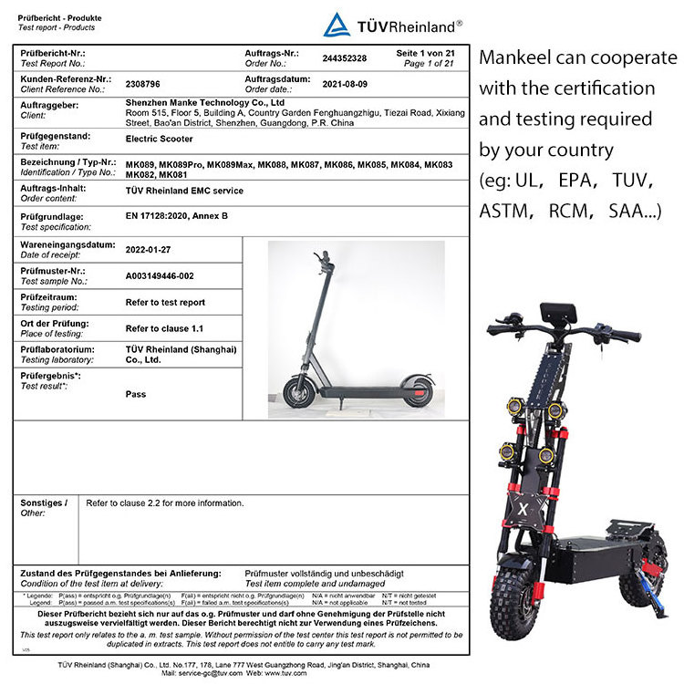 Eu Us Warehouse 100Kmh High Speed Fast Adult Motorcycle Monopattino Dual Motor E-Scooter Off-Road Electric Scooter Off Road