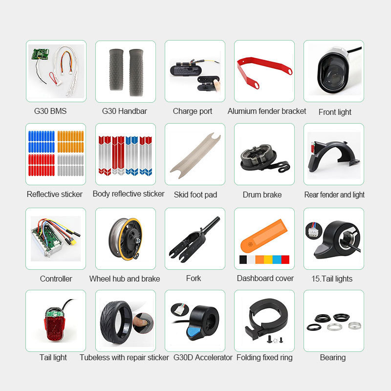 Xiaomi Mijia M365/Pro/Pro2/Max G30 Electric Scooter Parts Replacement Accessories