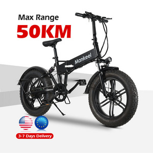 Mankeel MK011 Us 750 Eu Warehouse Folding E Motor Bicycle 750W Fat Tire Electric Bike