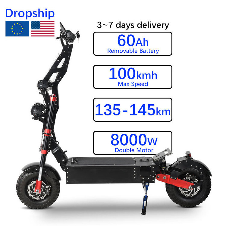 Dropship Off-Road Waterproof Adults Stand Up Dual Motor Long Range Big Wheel Off Road Electric Scooter