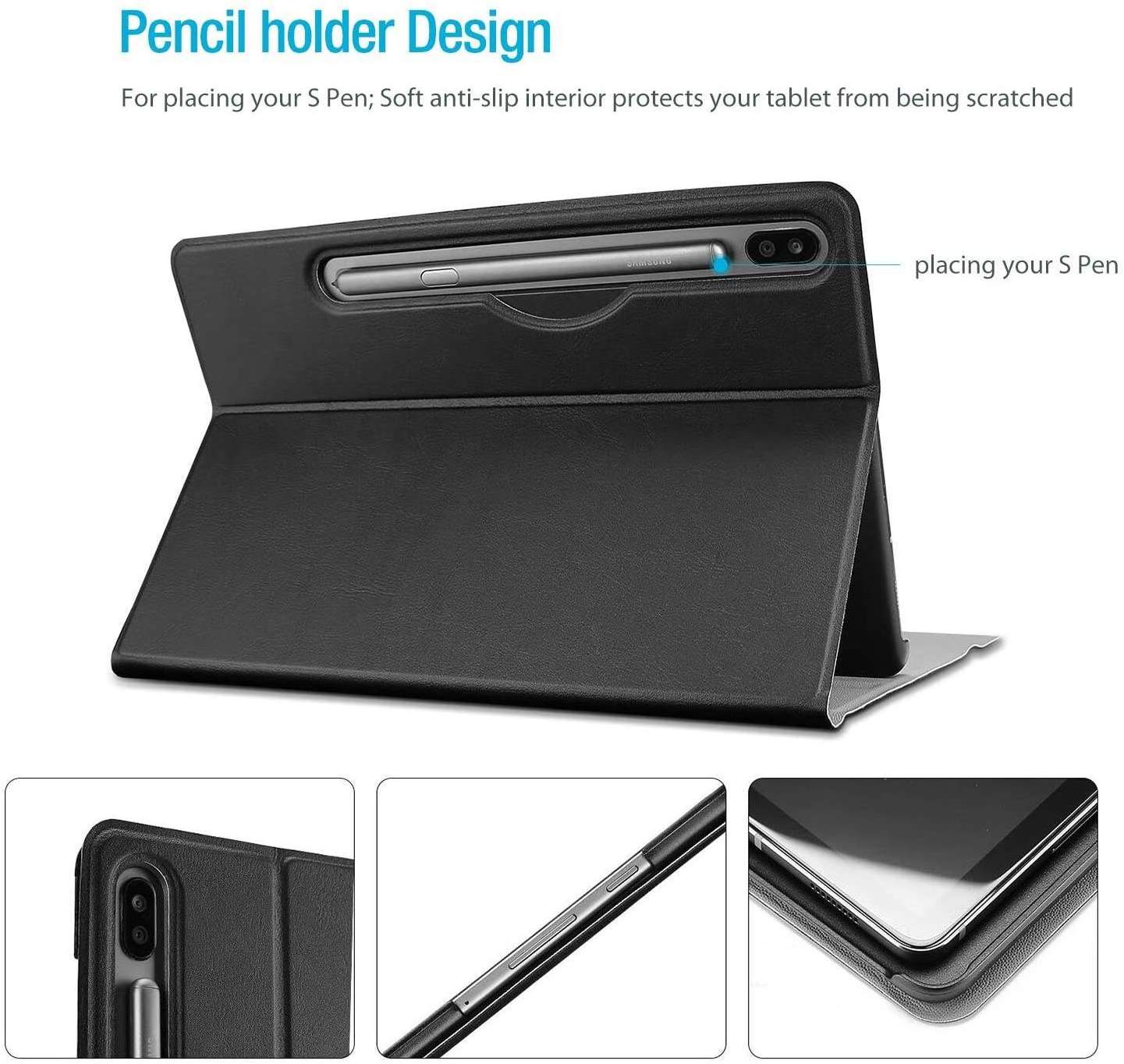 2024 High quality For Samsung Galaxy Tab S7 Plus/ S7 Fe 12.4 Inch Magnetic Tablet Cover With Pencil Slot Wireless Keyboard Case