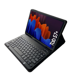 2024 High quality For Samsung Galaxy Tab S7 Plus/ S7 Fe 12.4 Inch Magnetic Tablet Cover With Pencil Slot Wireless Keyboard Case