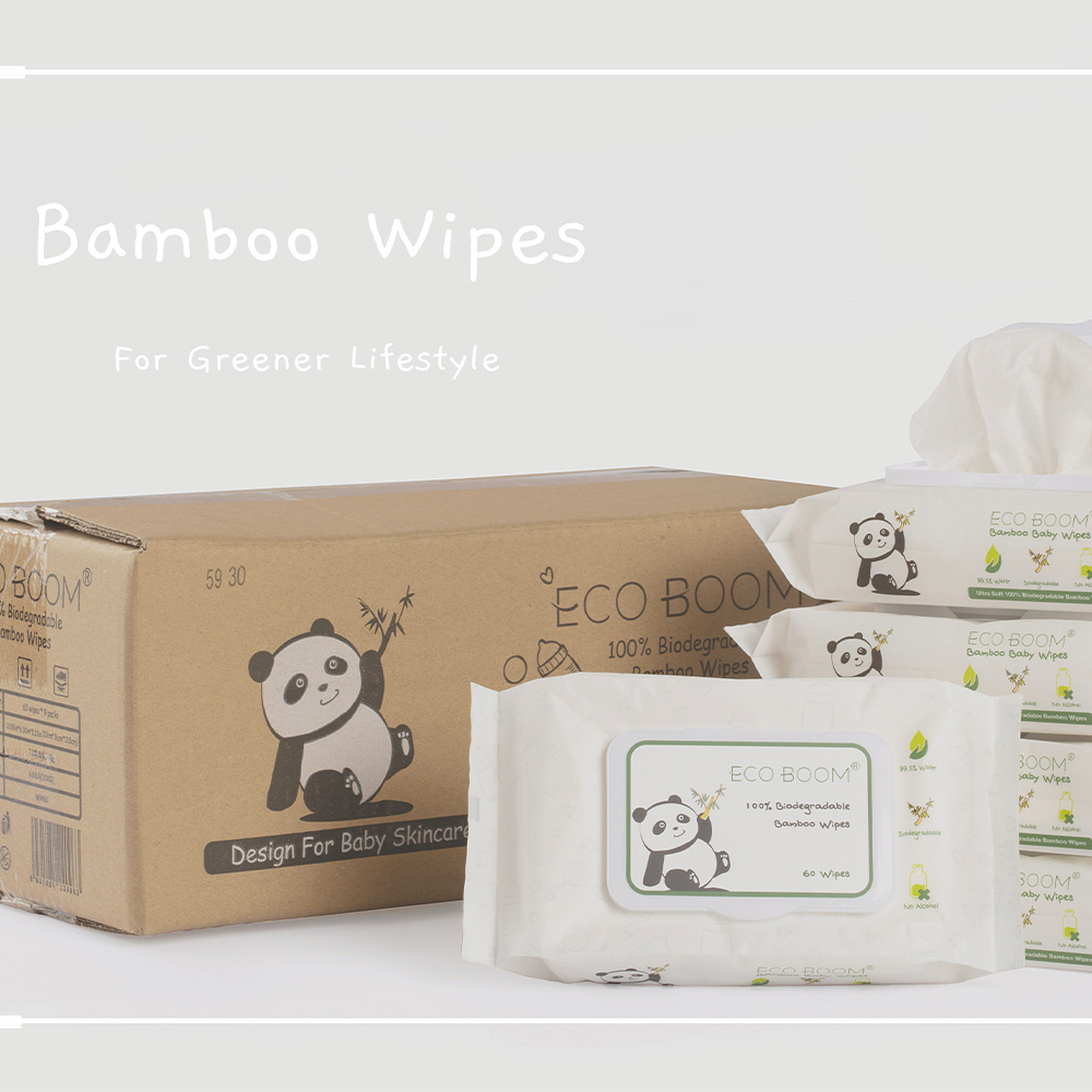 Eco Boom Degradable Anti Rash Sensitive Skin Organic Bamboo Baby Toilet Wipe of online shop Supplier