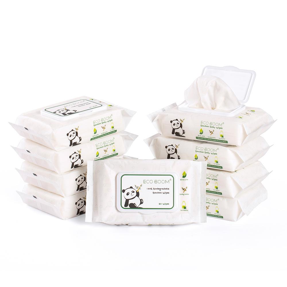 Eco Boom Degradable Anti Rash Sensitive Skin Organic Bamboo Baby Toilet Wipe of online shop Supplier